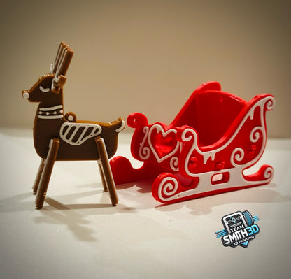 Sleigh and Reindeer Kit Card